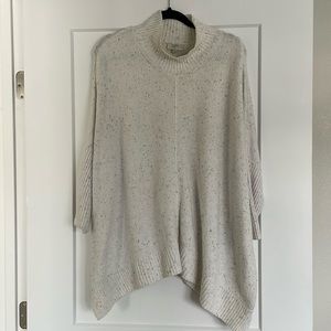 Mock Neck 3/4 Sleeve Speckled Sweater
